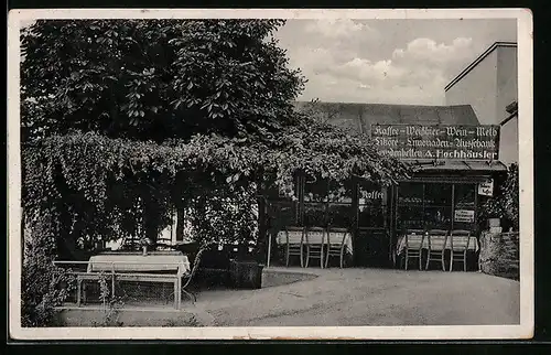 AK Altötting, Ausschank von Alois Hochhäusler mit Garten