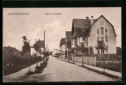 AK Süderbrarup, Blick auf die Bismarckstrasse