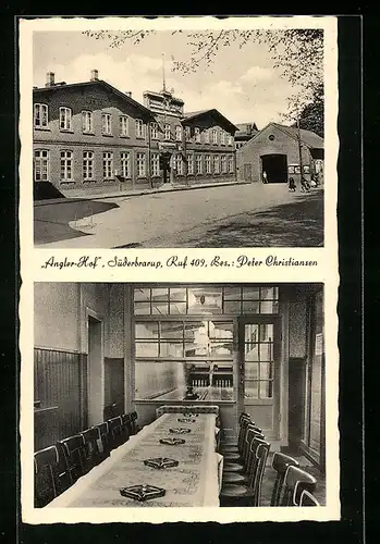 AK Süderbrarup, Gasthaus Angler-Hof, Innenansicht
