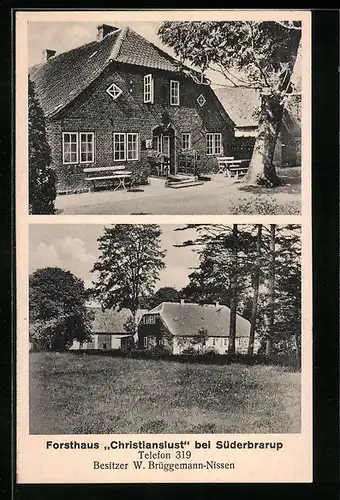 AK Süderbrarup, Forsthaus Christianslust, Ortspartie