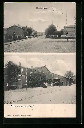 AK Kisdorf, D. Biehls Gasthaus und Ausspann, Dorfstrasse