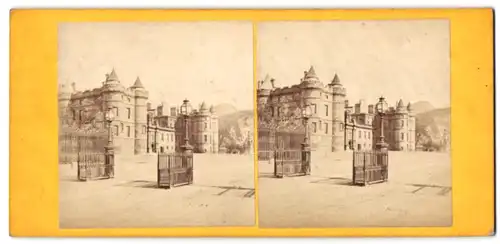 Stereo-Fotografie unbekannter Fotograf, Ansicht Edinburgh, Holyrood Palace