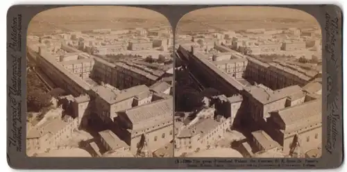 Stereo-Fotografie Underwood & Underwood, New York, Ansicht Vatikan, päpstlicher Palast vomPpetersdom gesehen