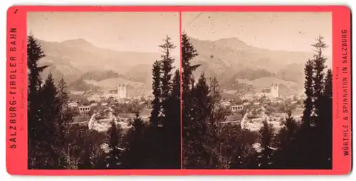 Stereo-Fotografie Würthle & Spinnhirn, Salzburg, Ansicht Hopfgarten, Ortsansicht mit der hohen Salve