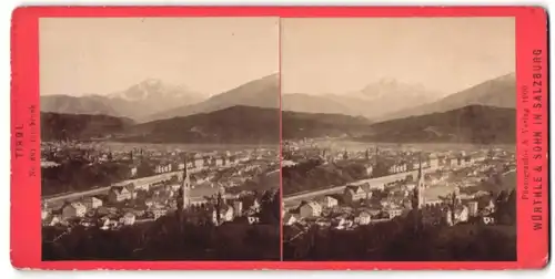 Stereo-Fotografie Würthle & Spinnhirn, Salzburg, Ansicht Innsbruck, Blick über die Stadt