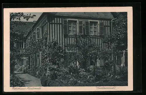 AK Dresden-Hosterwitz, Weberhaus, Gartenansicht