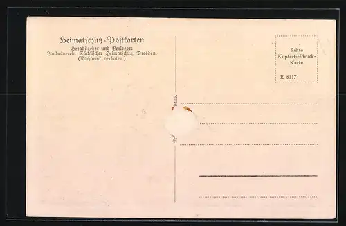 AK Dresden-Hosterwitz, Weberhaus, Gartenansicht