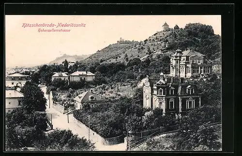 AK Kötzschenbroda-Niederlössnitz, Hohenzollernstrasse mit Villen