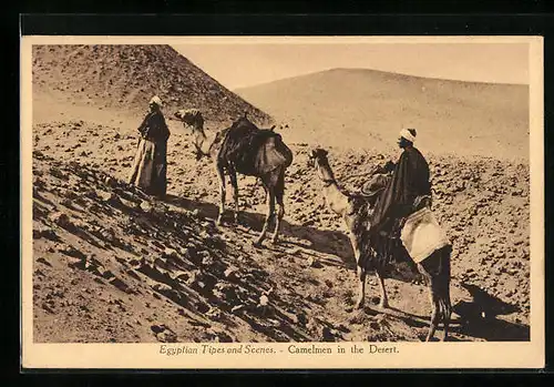 AK Egypt, Camelmen in the Desert