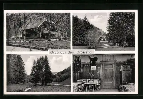 AK Neuenbürg, Blick das Gasthaus im Grösseltal