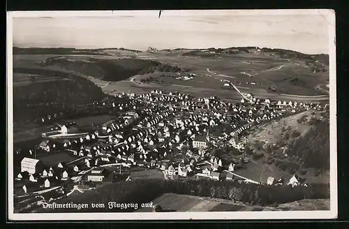 AK Onstmettingen, Ortsansicht vom Flugzeug aus