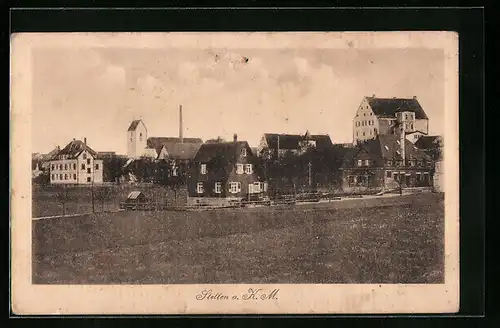 AK Stetten a. K. M., Blick auf Häuser