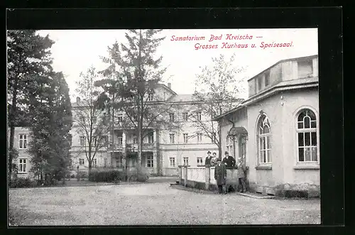 AK Bad Kreischa, Ansicht Grosses Kurhaus u. Speisesaal