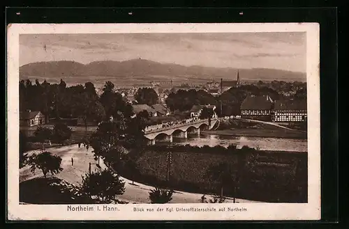 AK Northeim i. Hann., Blick von der Kgl. Unteroffizierschule auf Northeim