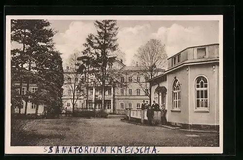 AK Bad Kreischa, Sanatorium, Gr. Kurhaus mit Speisesaal