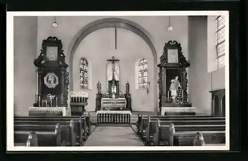 AK Presberg /Rheingau, Innenansicht St. Laurentius-Kirche