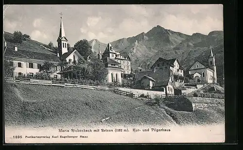 AK Maria Rickenbach, Ortsansicht mit Brisen und Kur- und Pilgerhaus