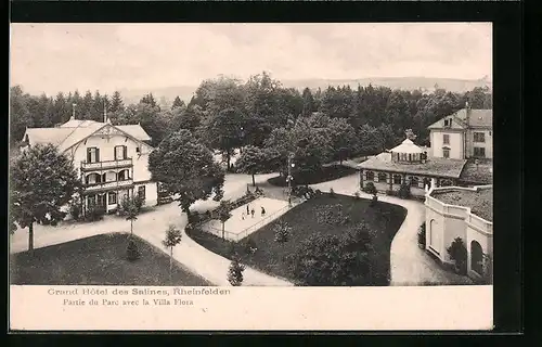 AK Rheinfelden, Grand Hotel des Salines, Partie du Parc avec la Villa Flora