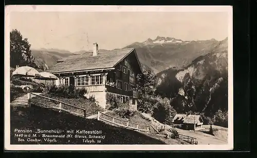 AK Braunwald, Pension und Cafe Sunnehüsli