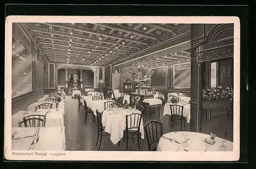 AK Lugano, Restaurant Biaggi, Innenansicht