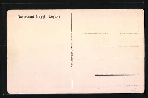 AK Lugano, Restaurant Biaggi, Innenansicht