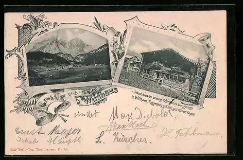 AK Wildhaus /Toggenburg, Geburtshaus des schweiz. Reformators Ulr. Zwingli