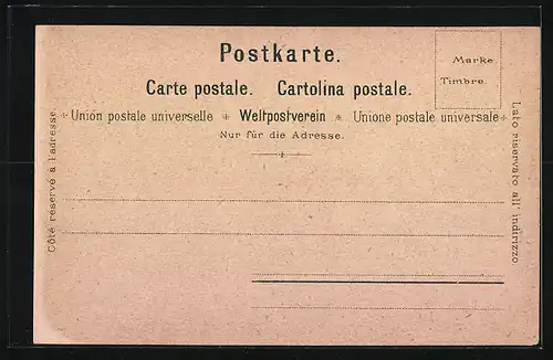 Lithographie Brunnen, Totalansicht mit See und Bergen