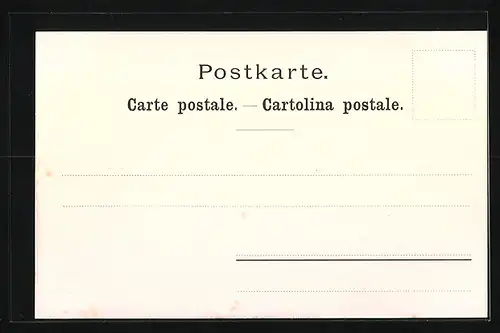 Lithographie St. Beatenberg, Teilansicht, Ortsansicht, Kirche, Bergbahn