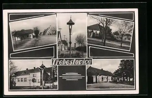 AK Trebestovice, Hostinec, Strassenpartie, Geschäft