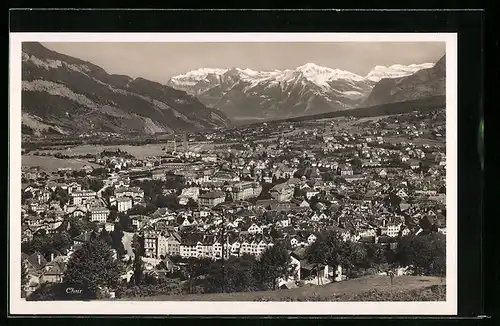 AK Chur, Ortsansicht aus der Vogelschau