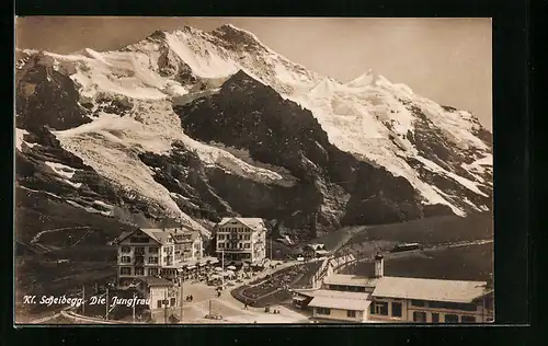 AK Kl. Scheidegg, Hotel mit Jungfrau