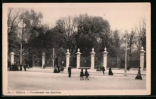 AK Genève, Promenade des Bastions