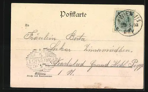 AK Wien, Hof-Operntheater mit Strasse, Strassenbahn