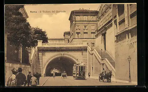 AK Roma, Il Traforo sotto il Quirinale, Strassenbahn