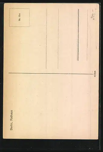 AK Berlin, Rathaus mit Strasse und Strassenbahn aus der Vogelschau