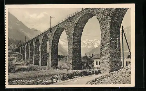 AK Frutigen, Der grosse Viadukt der Lötschbergbahn