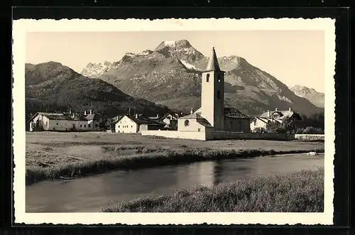 AK Sils-Baselgia im Engadin, Blick auf Piz della Margna