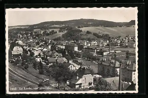 AK Le Locle, Teilansicht aus der Vogelschau