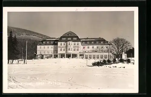 AK Spindlermühle, Hotel Palace im Winter