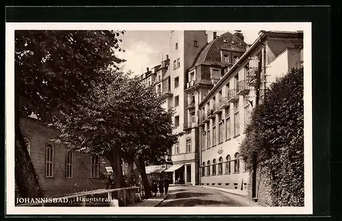 AK Johannisbad, Partie der Hauptstrasse