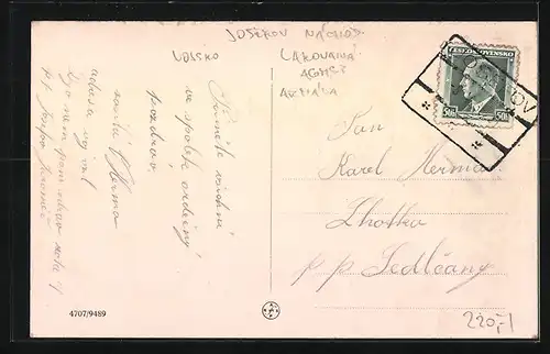 AK Josefov, Kirche, Marktplatz, Strassenpartie