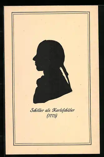 AK Schattenbild, Schiller als Karlsschüler 1775