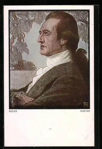 AK Portrait von Goethe, Schriftsteller