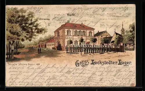 Lithographie Lockstedt, Lager, Strasse, Wache