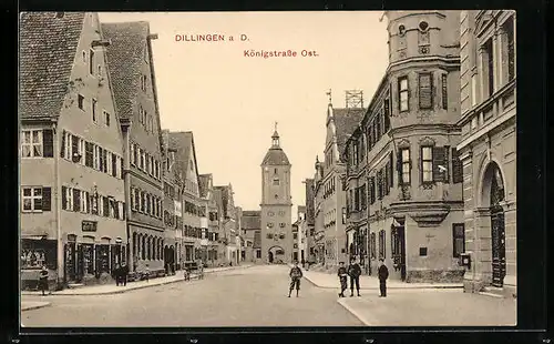AK Dillingen a. D., Königstrasse Ost
