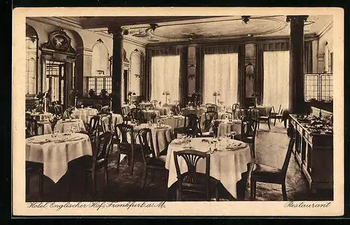 AK Frankfurt a. M., Hotel-Restaurant Englischer Hof, Restaurant