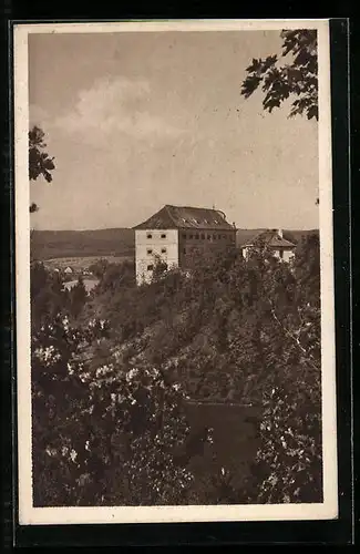 AK Dobris, Hotel Heinz, Teilansicht