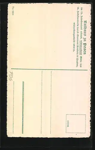 AK Posen, Ansicht vom Rathaus