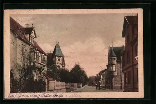 AK Gross Gerau, Partie in der Strasse
