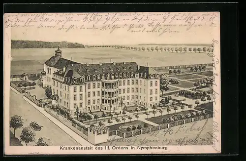 Künstler-AK München-Nymphenburg, Krankenanstalt des III. Ordens